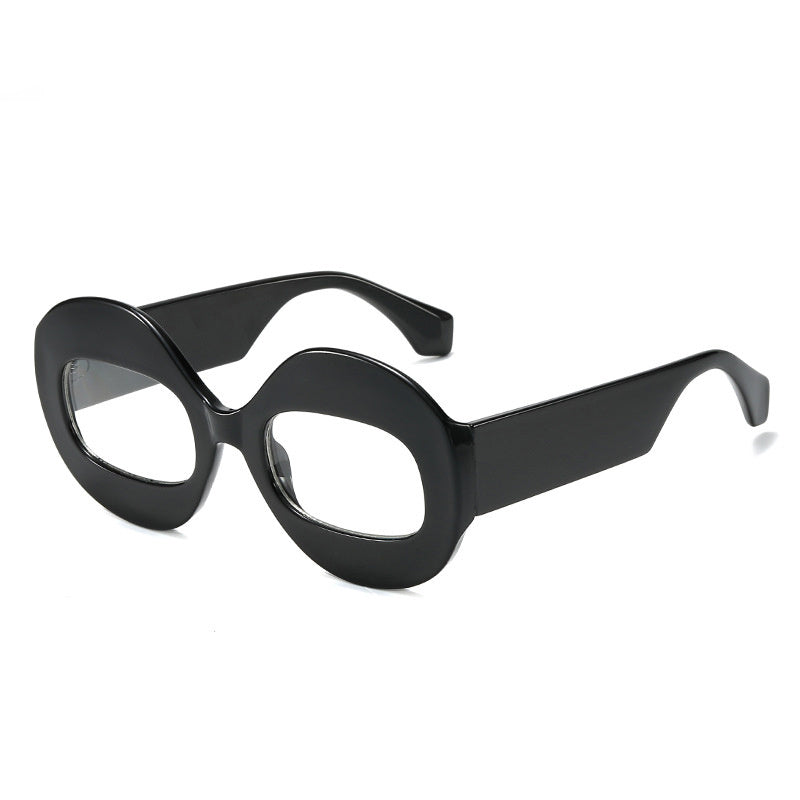 Oversized Oval Frame Sunglasses Multicolor UV400 Eye Protection