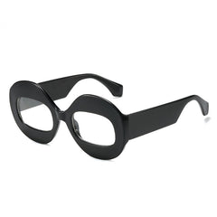 Oversized Oval Frame Sunglasses Multicolor UV400 Eye Protection