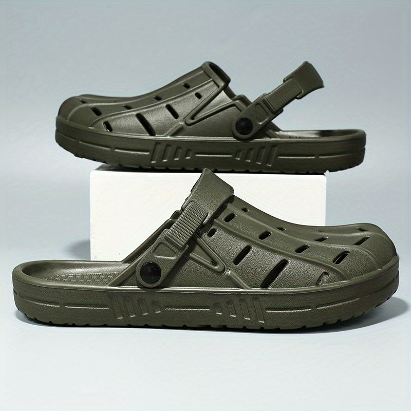 Men's Lightweight Comfy Clogs Hollow Out Non Slip Garden Shoes