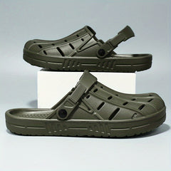 Men's Lightweight Comfy Clogs Hollow Out Non Slip Garden Shoes