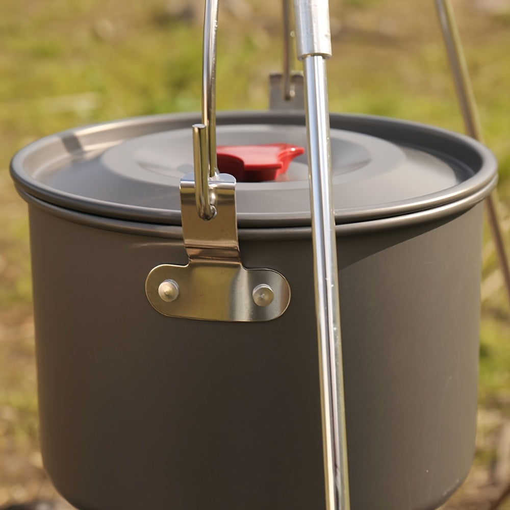 Outdoor Aluminum Camping Pot Set for 4-5 Person