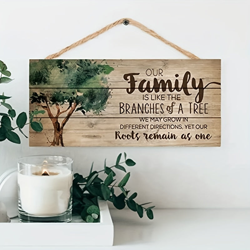 Family Branches Wood Hanging Sign Wall Art