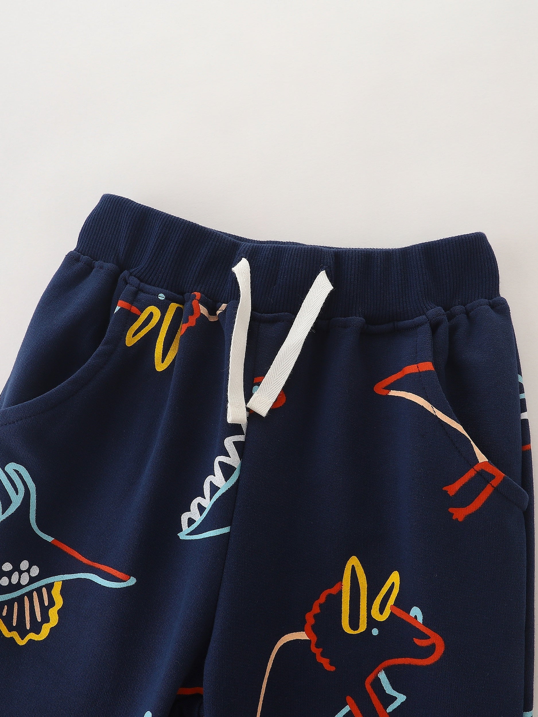 Dinosaur Print Boys Sweatpants Quick Drying Jogger Pants Kids Clothing