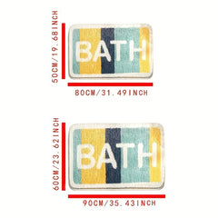 Absorbent Bath Rugs Non slip TPR Bottom Floor Mat Fluffy Faux Wool Area Rugs