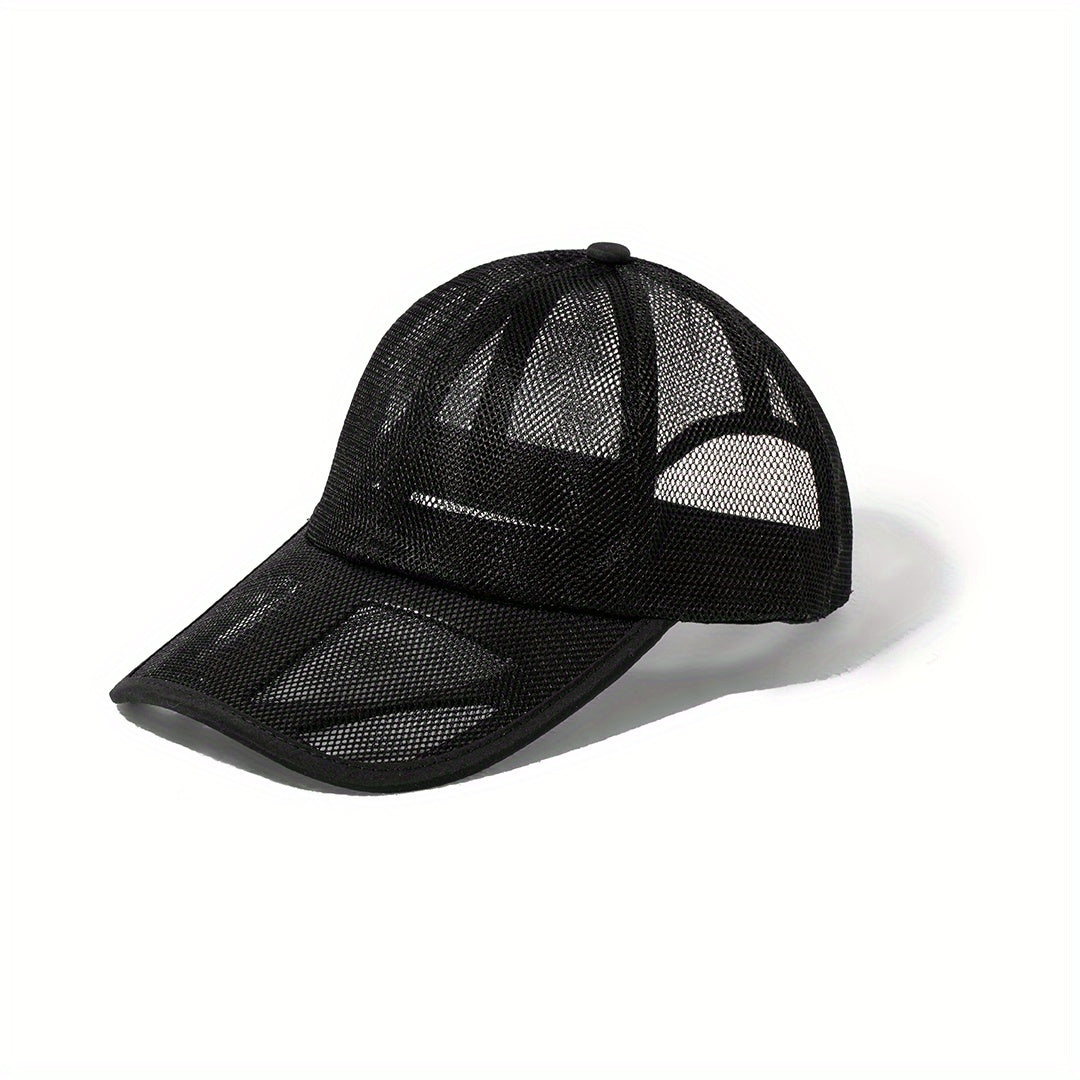 Mesh Hat Hollow Brim Baseball Cap Sun Hat Men's Peaked Cap