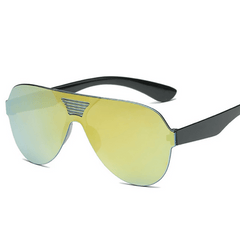 Y2K One Piece Sunglasses Futuristic Mirror Lens Shield Glasses UV400