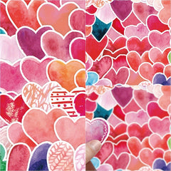 50pcs Love Series Graffiti Stickers Waterproof DIY Decoration Stickers
