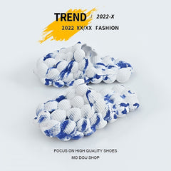Men Women Massage Bubble Slides Golf Ball Slides Spa Slippers