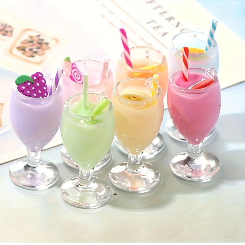 4pcs 1/6 Scale Dollhouse Food Fruit Drink Bottles Miniature Toy