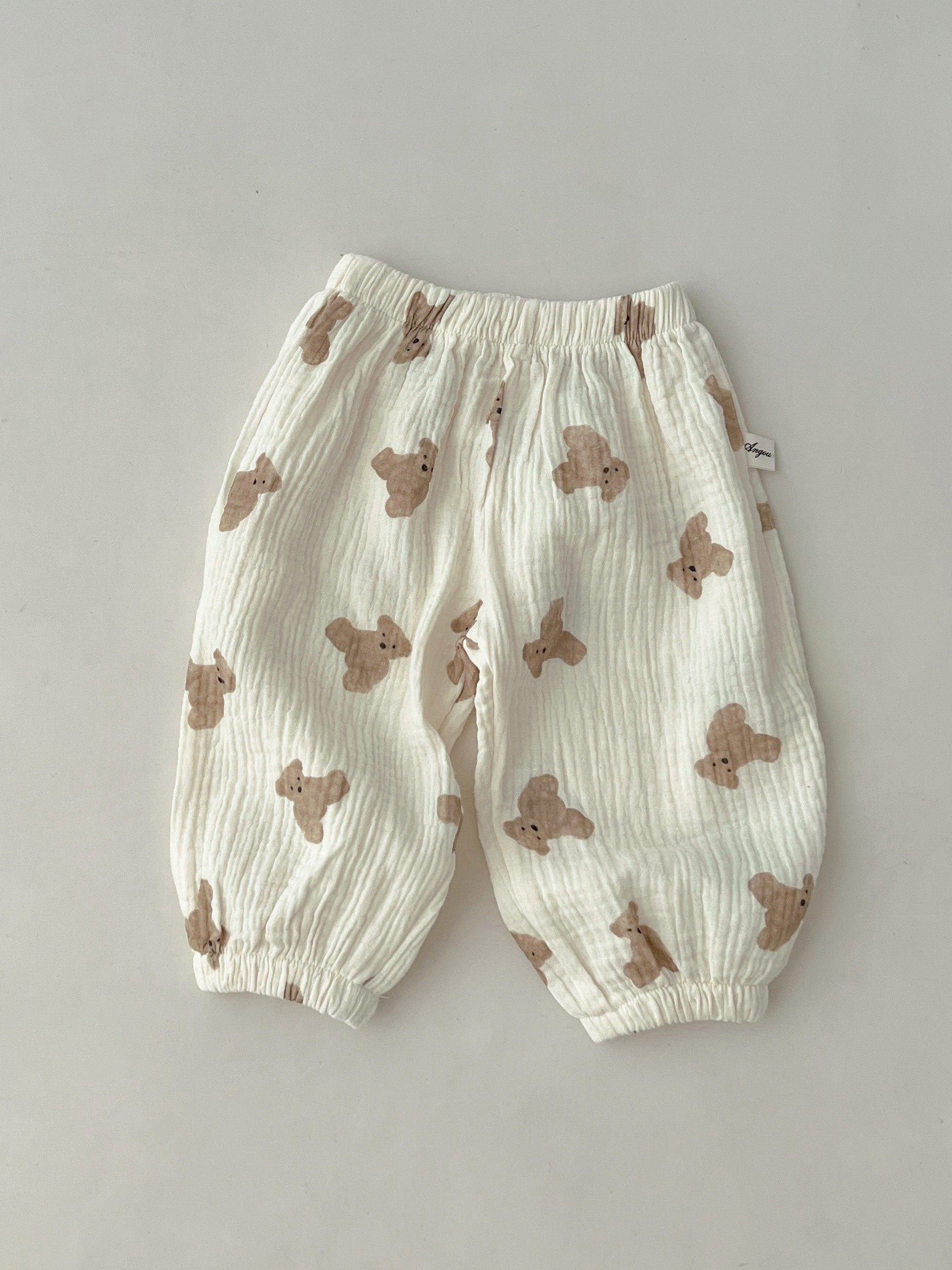 Baby Girls Casual Elastic Waist Pants with Assorted Designs