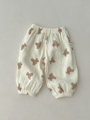 Baby Girls Casual Elastic Waist Pants with Assorted Designs