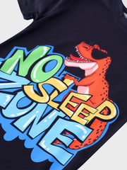 Boys Dino Pajama Set NO SLEEP ZONE Sunglas