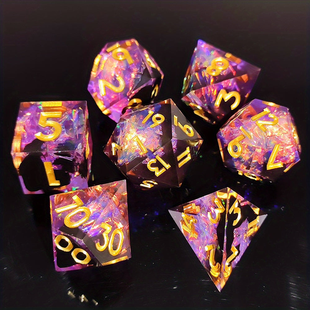 7 Piece Resin Dice Set for Table & Role Playing Games