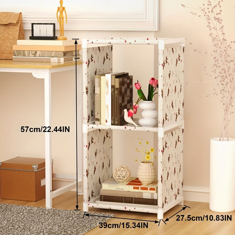 3-Layer Bookshelf Storage Rack Waterproof Utility Stand