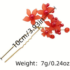 Faux Pearl Hairpin U-shaped Hair Clip Bridal Head Jewelry