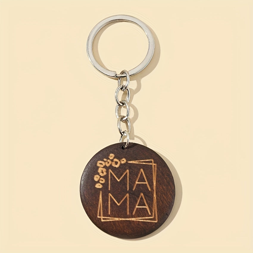 MAMA Engraved Keychain Key Ring Purse Bag Charm Gift For Mom