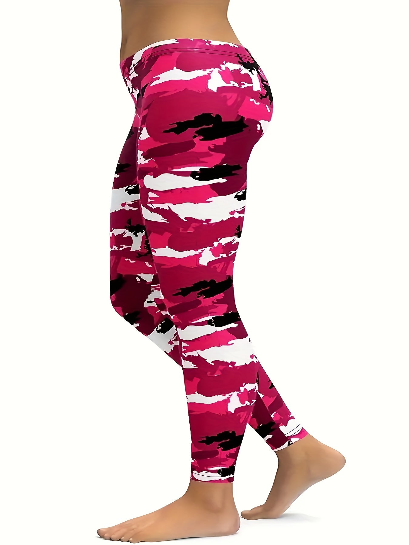 Camo Low Rise Stretch Yoga Leggings
