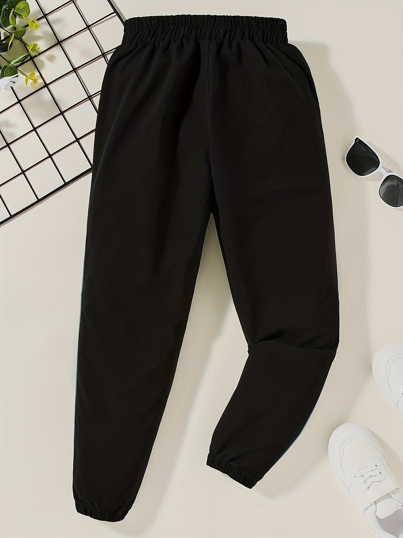 Girls Letter Graphic Sweatpants Elastic Waist Casual Jogger Pants