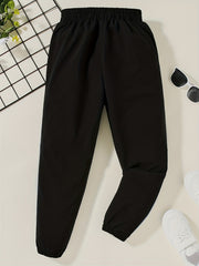 Girls Letter Graphic Sweatpants Elastic Waist Casual Jogger Pants