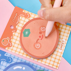 4pcs 120Sheets Cartoon Fruit Sticky Notes Tearable Memo Pad Set