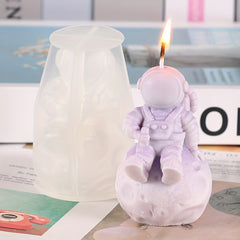 Astronaut Silicone Mold Candle Aromatherapy Resin Casting DIY Craft Tool