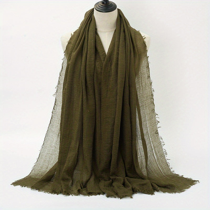 Muslim Bandana Solid Pleated Short Beard Headscarf