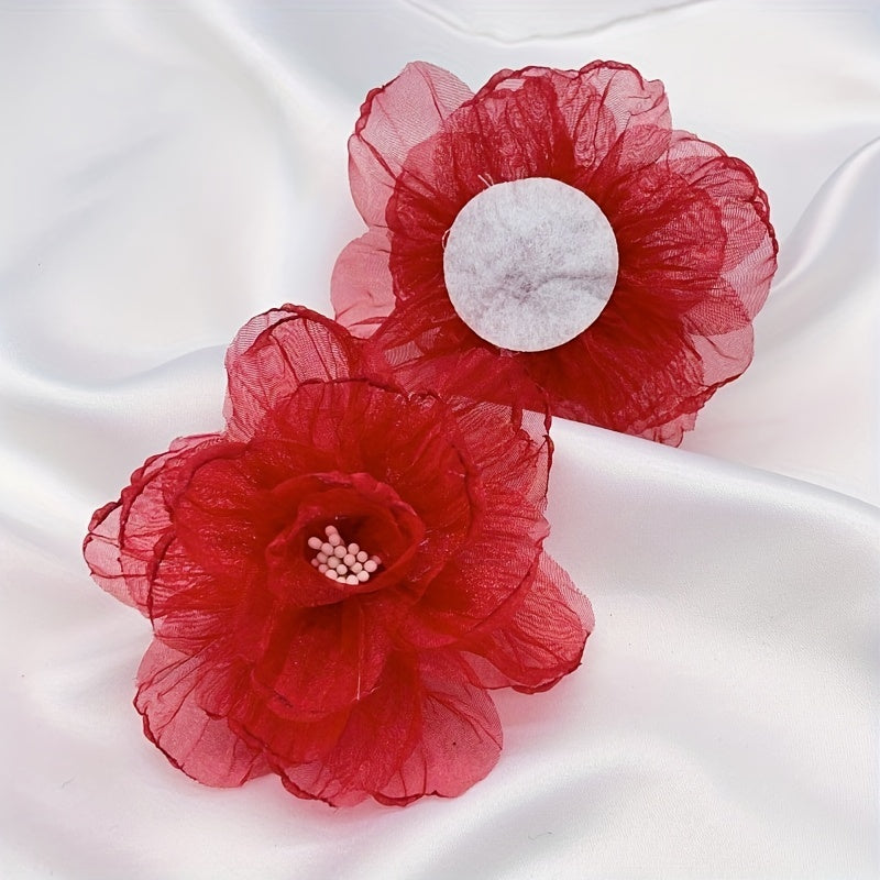 Organza Flower Artificial Flower Wedding Home Decor Scrapbook DIY
