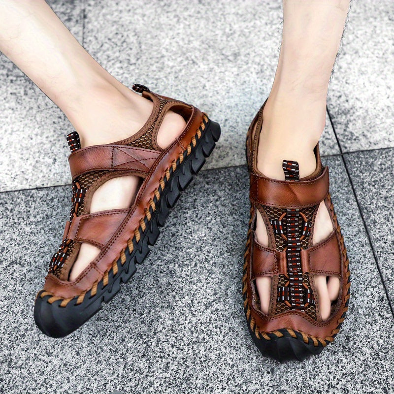 Men's Casual Hollow Out Slip On Sandals Anti-skid Walking Shoes