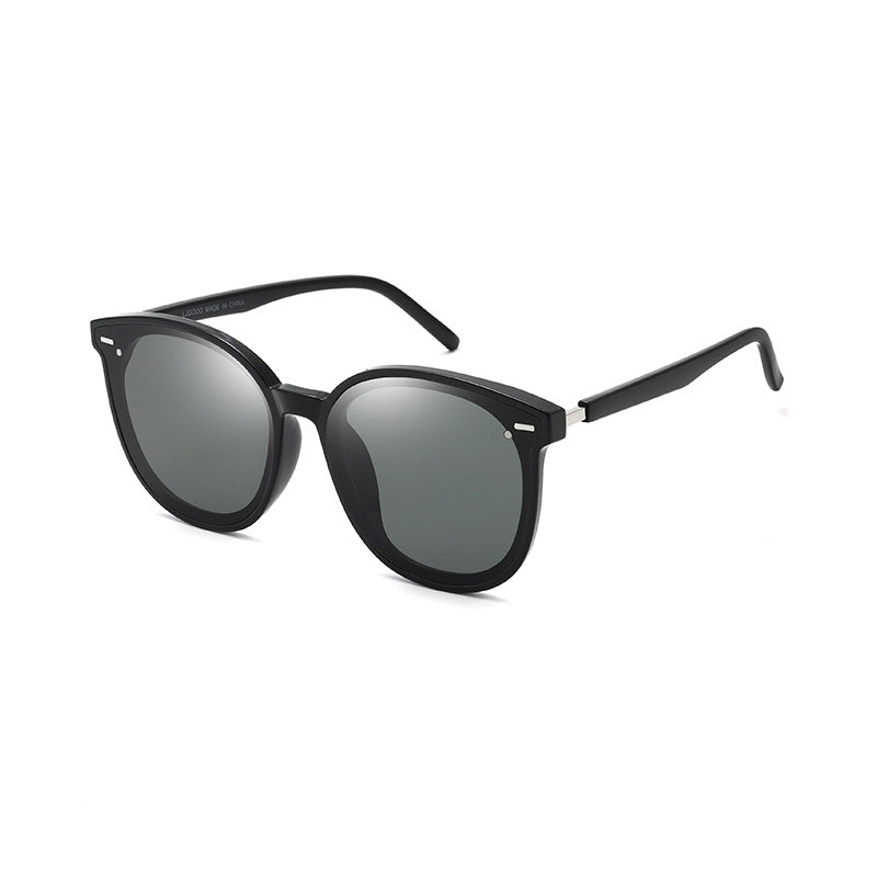 LJGOOD Round Frame Sunglasses Sun Protection Leisure Glasses