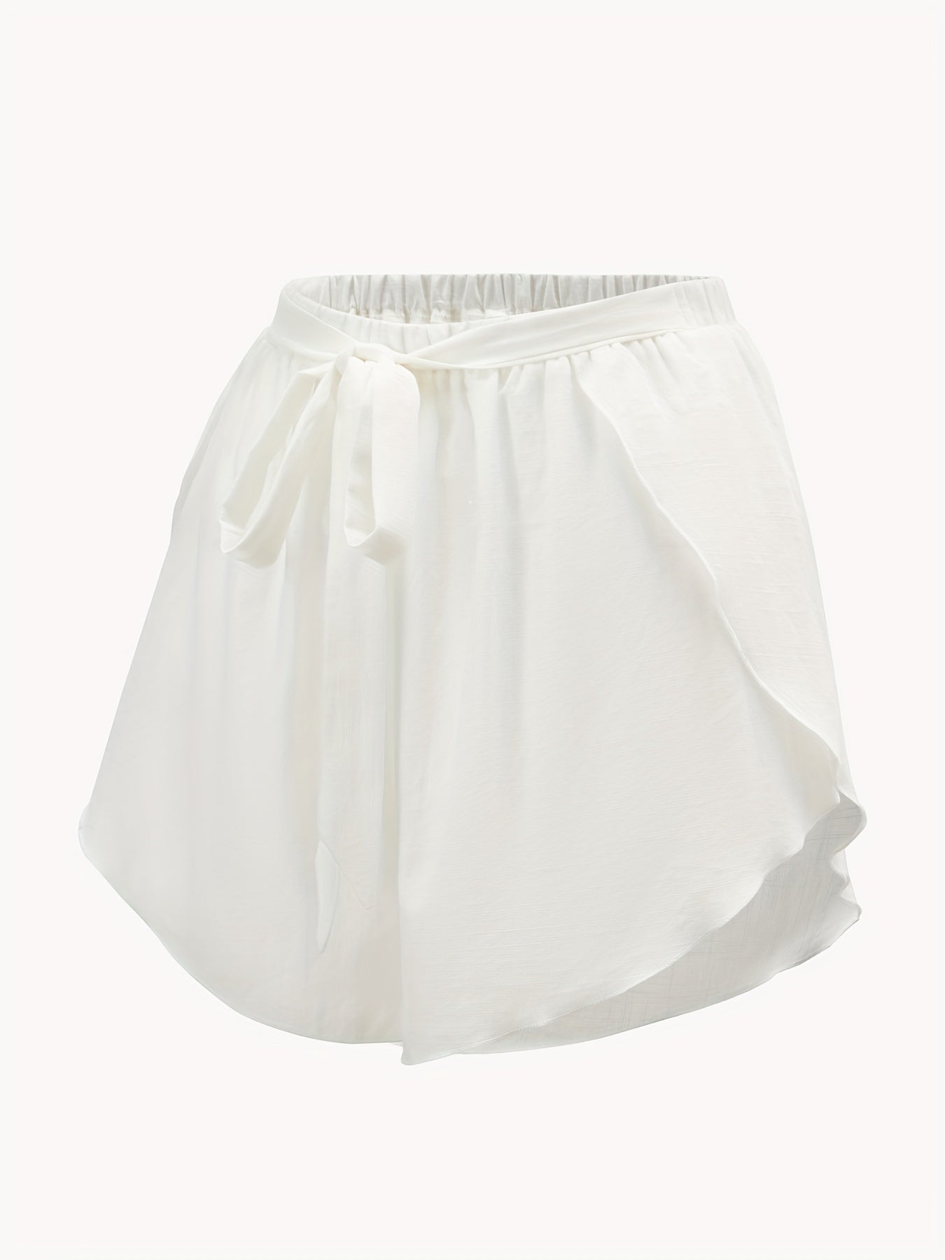 Casual Beach Wear Shorts Tie Waist Women's Clothing