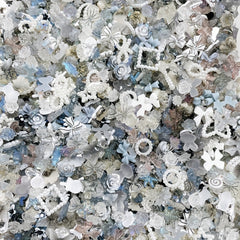 30pcs Gray Mix Fairy Glitter Sequins & Flower Pearl Bow for Resin Fillers