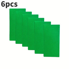 Building Baseplate 16x32 Studs Green ABS Easy Puzzle