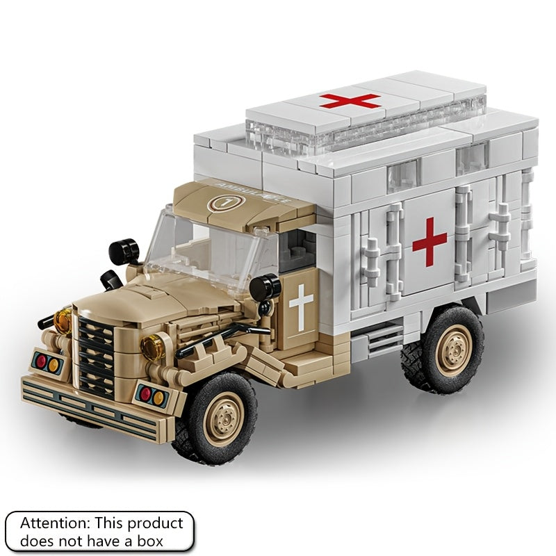 Military Ambulance Building Block Set - Educational DIY Toy