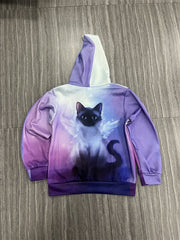 Girls Kitty 3D Print Sweatshirt Hoodie Sports Kids Pullover Clothes