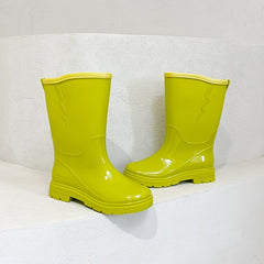 Women's Mid Calf Rain Boots Waterproof Non Slip Shoes