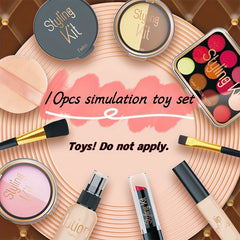 10pcs Pretend Makeup Toy Set Storage Box Non Toxic Gift for Girls Over 3
