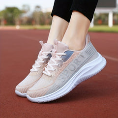 Women's Lightweight Lace Up Low Top Sports Shoes for Casual Outdoor Running