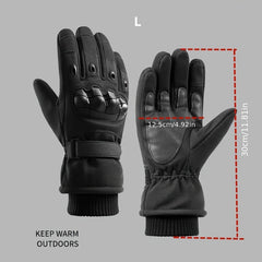 Men's Winter Velvet Thickened Gloves Outdoor Cycling Ski Gloves
