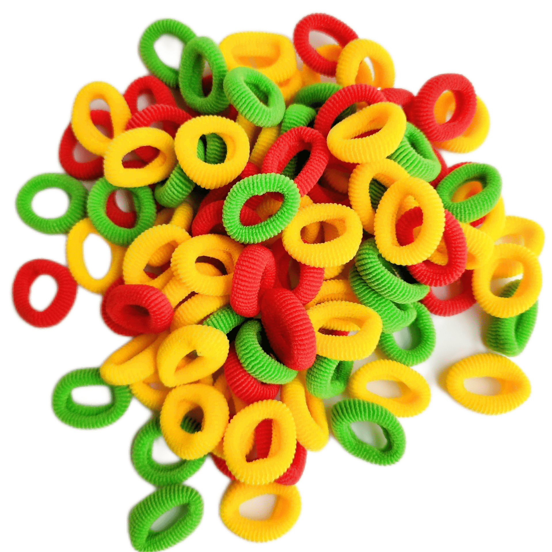 100Pcs Christmas Hair Tie Colorful Hair Accessories For Girls