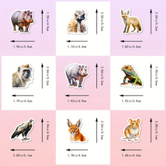 100pcs African Animal Stickers Watercolor Decals for Bottles Laptops Phones