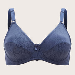 Floral Print Knot Front Push Up Bra Plus Size Medium Stretch Lingerie
