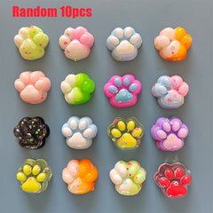 Cat Paw Squishy Toy Soft Animal Claw Glittery Confetti Hand Toy