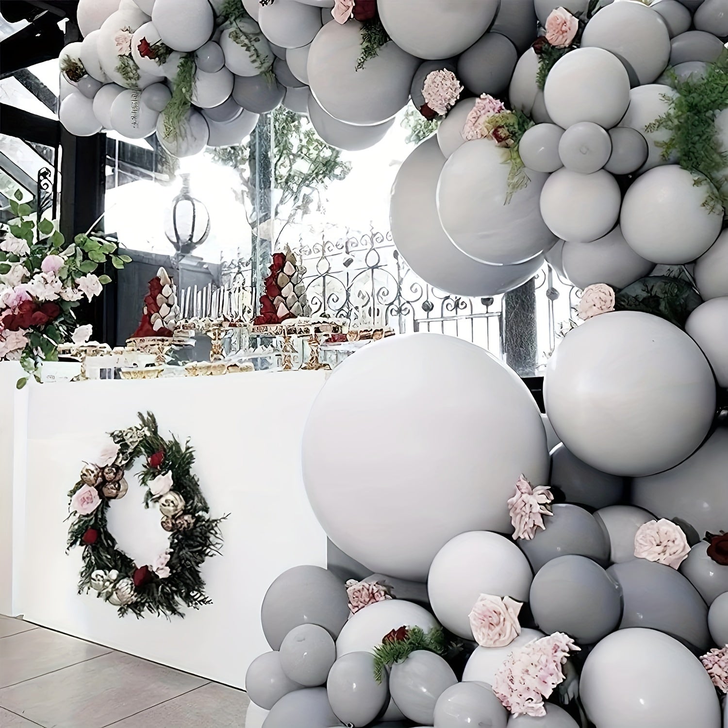 40 Gray Latex Balloons Wedding Birthday Anniversary Graduation Decor