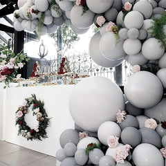 40 Gray Latex Balloons Wedding Birthday Anniversary Graduation Decor