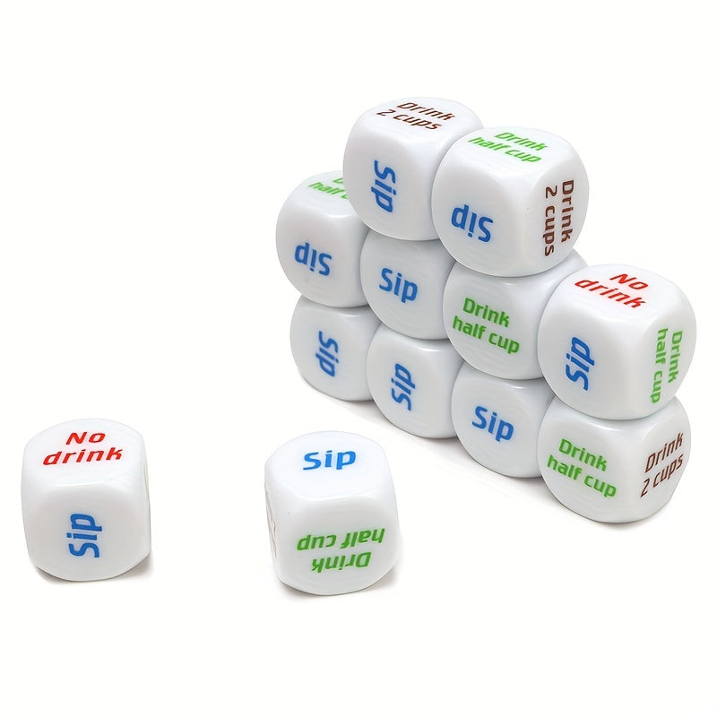 6pcs Printing Drinking Dice For Family Friends