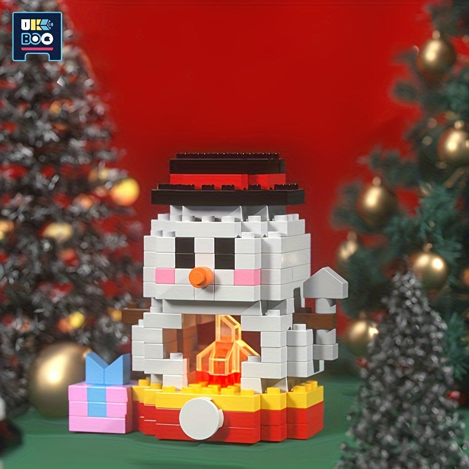 Christmas Tree Building Blocks Kit Elk Santa Claus Train Small
