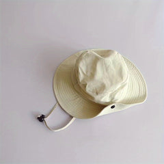 Kids Summer Western Style Big Brim Sunshade Bucket Hat