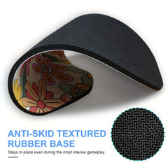Small Flower Bush Gaming Mouse Pad Round Non-slip Rubber Mat