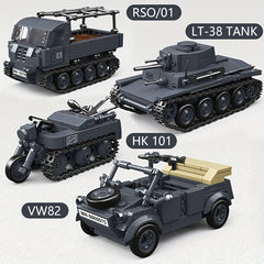 20th Century Classic Tank Building Block Armored Vehicle Educational Toy