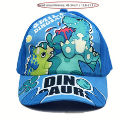 Adjustable Summer Casual Mens Peaked Cap with Dinosaur Images